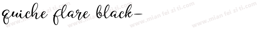 quiche flare black字体转换